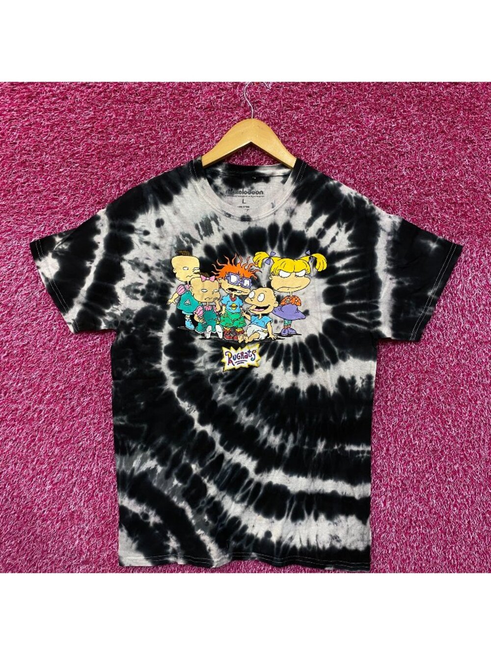 Rugrats Angelica & the Babies Nickelodeon Cartoon Tie Dye L